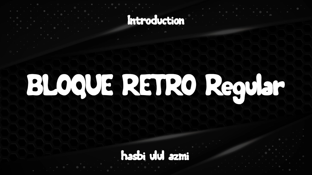 BLOQUE RETRO Regular Font Sample Image 1