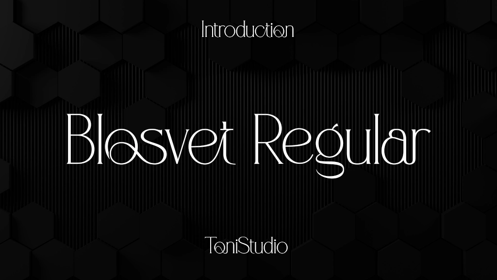 Blosvet Regular Font Sample Image 1