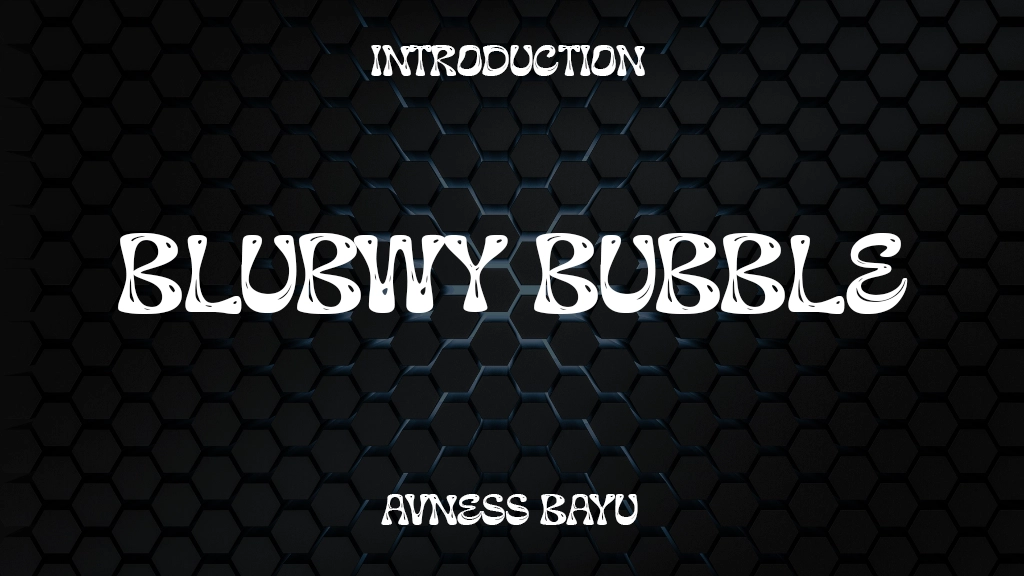 Blubwy Bubble Font Sample Image 1