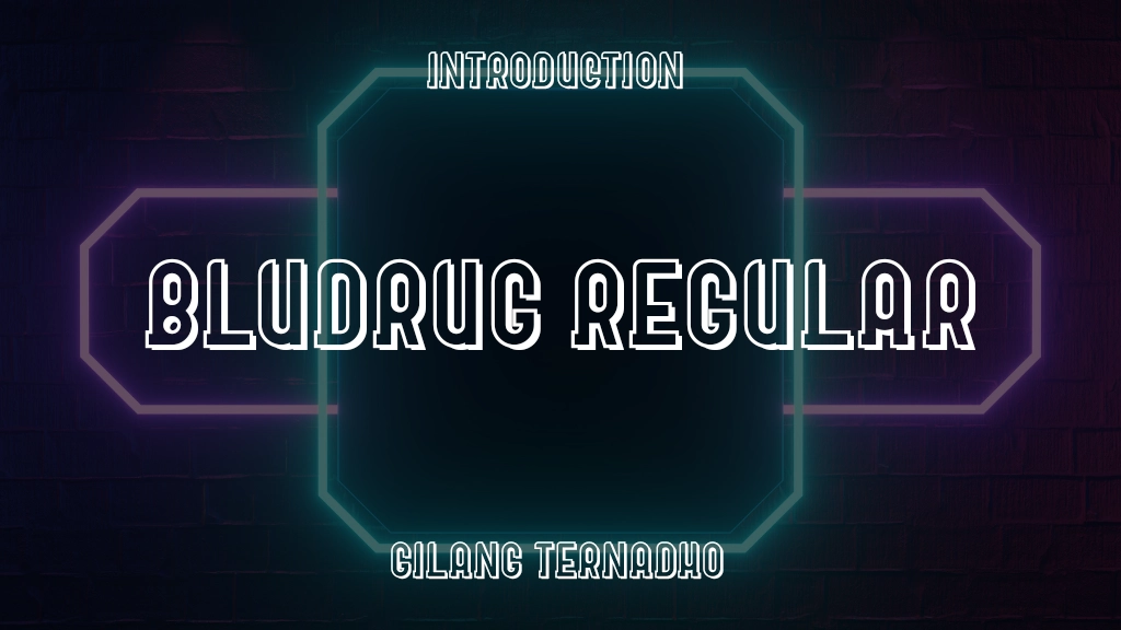 BLUDRUG Regular Font Sample Image 1