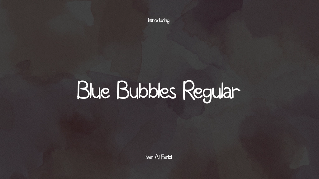 Blue Bubbles Regular フォントサンプル画像  1