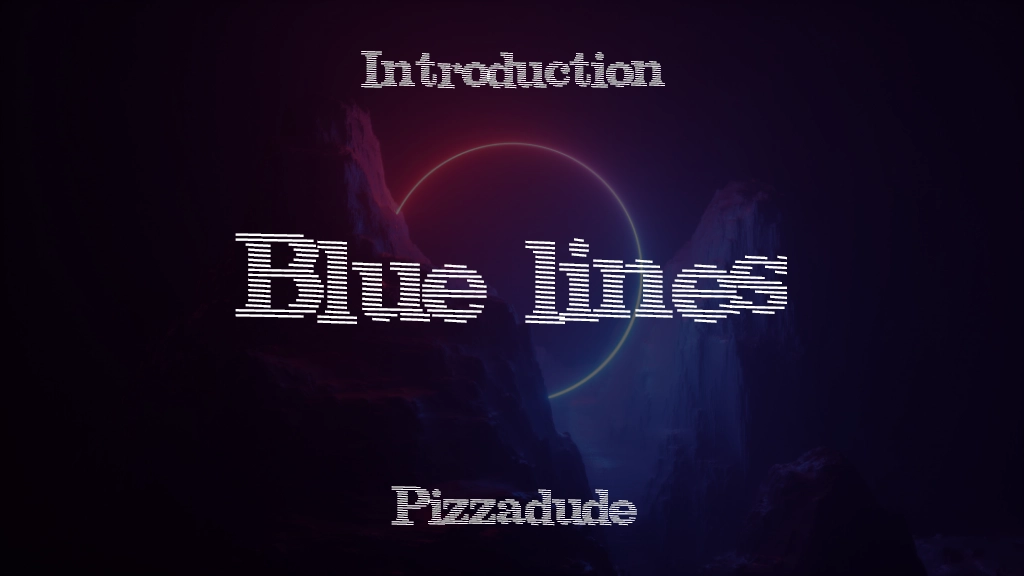 Blue lines Font Sample Image 1