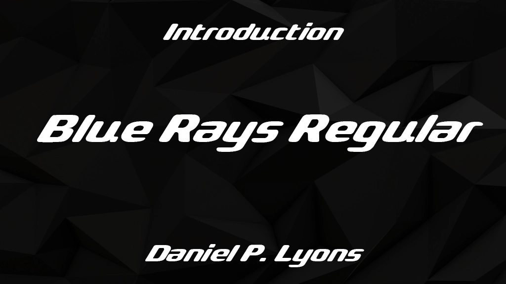 Blue Rays Regular Font Sample Image 1