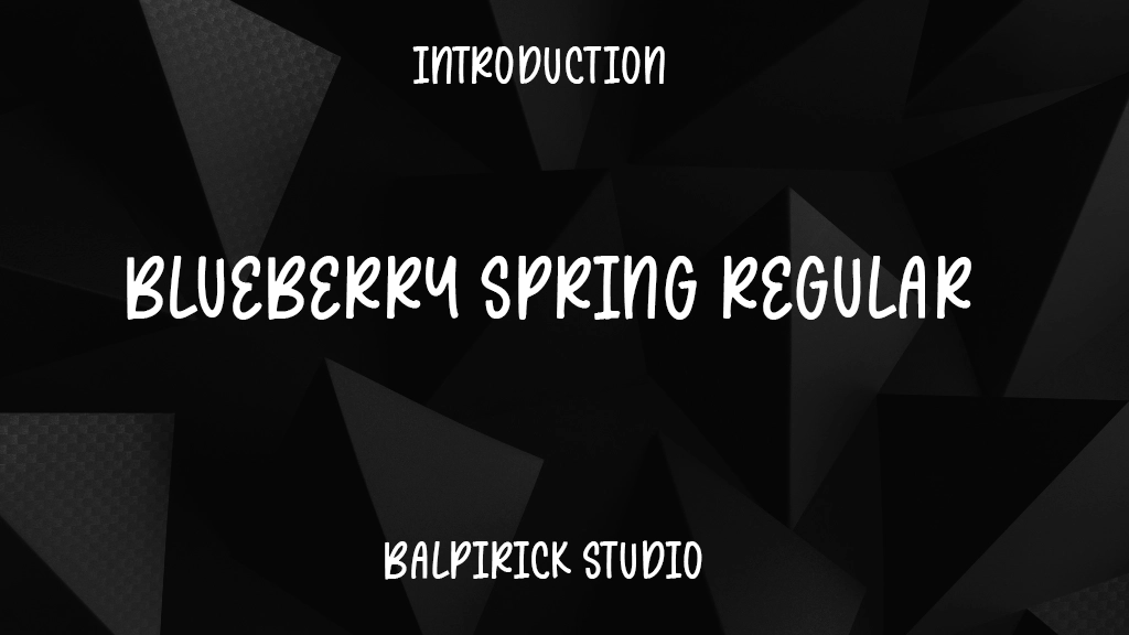 blueberry spring Regular Font Sample Image 1