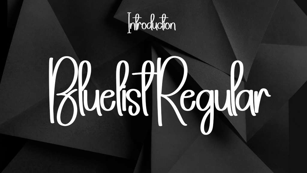 Bluelist Regular Font Sample Image 1