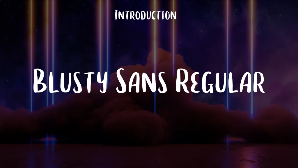 Blusty Sans Regular Font Sample Image 1