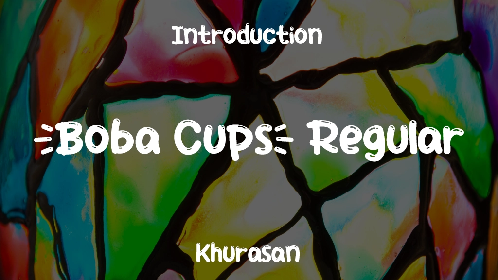 Boba Cups Regular Font Sample Image 1