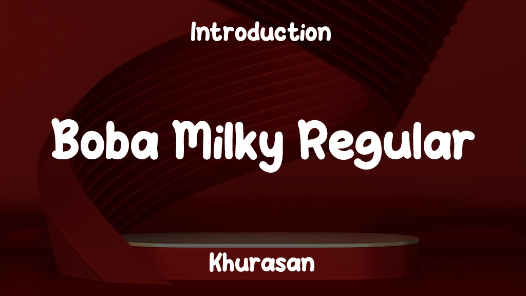 Boba Milky Regular Font Sample Image 1