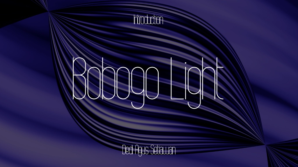 Bobogo Light Font Sample Image 1