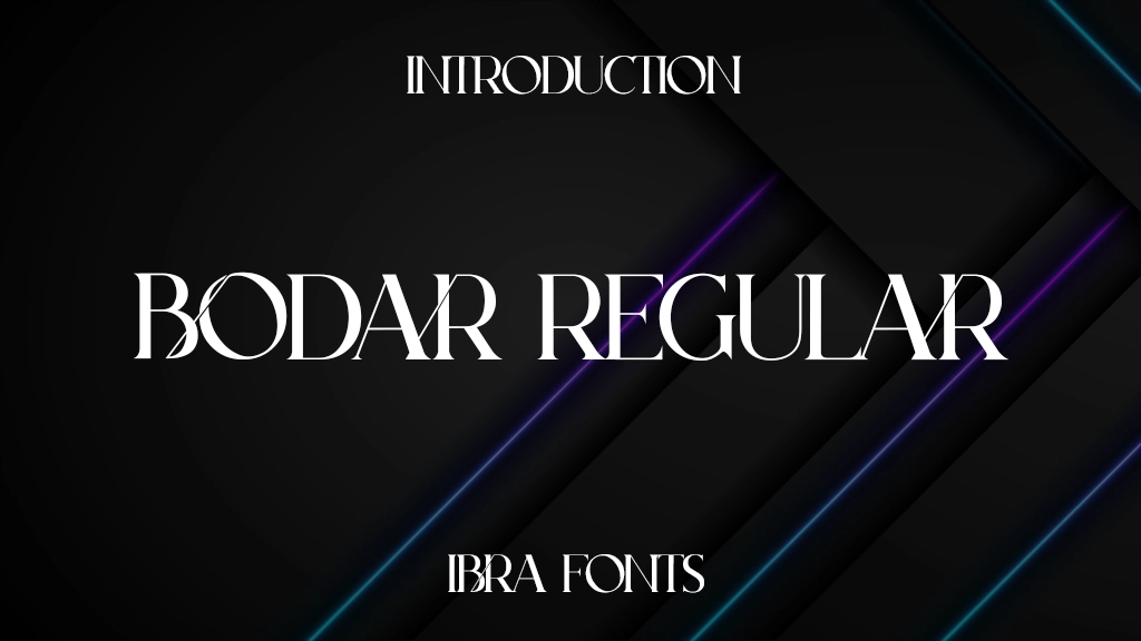 BODAR Regular Font Sample Image 1