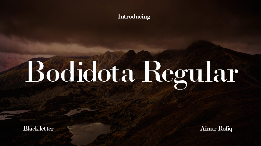 Bodidota Regular Font Sample Image 1