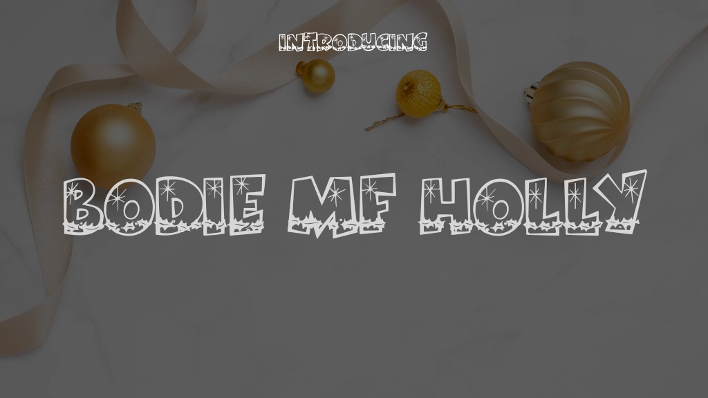 Bodie MF Holly Font Sample Images  1