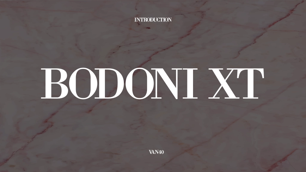 Bodoni XT Beispielbilder für Schriftarten  1