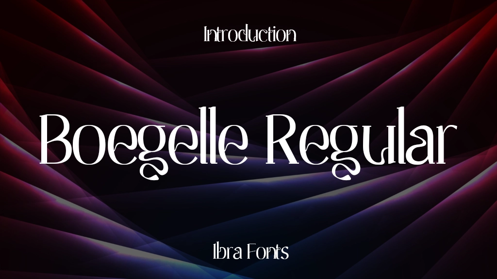 Boegelle_Personal Use Regular Font Sample Image 1