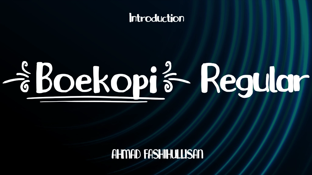 Boekopi Regular Font Sample Image 1