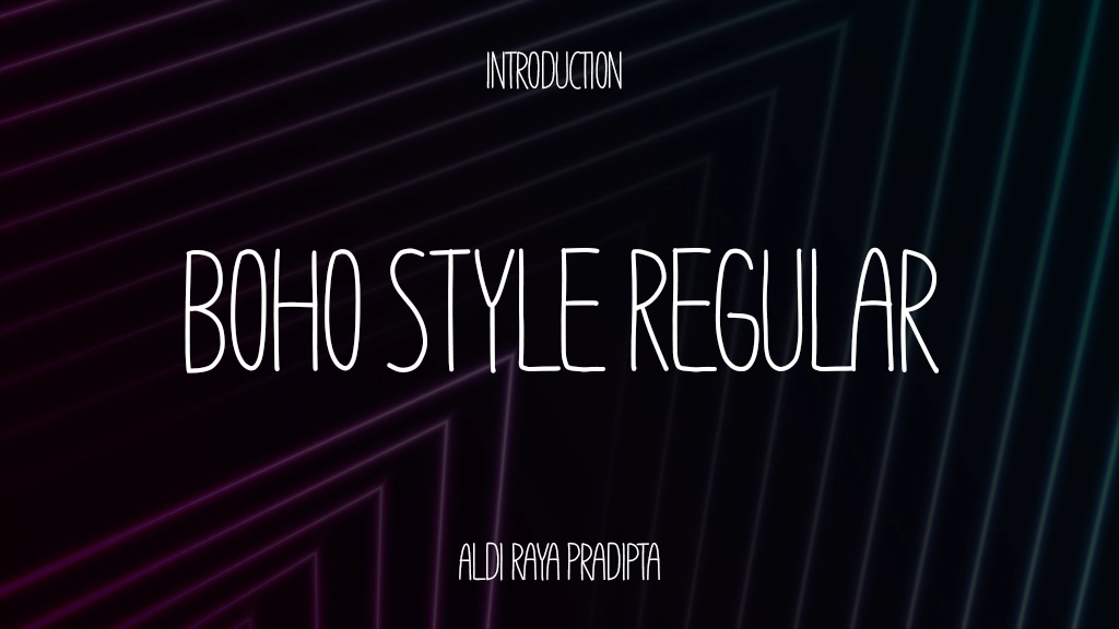 Boho Style Regular Font Sample Image 1