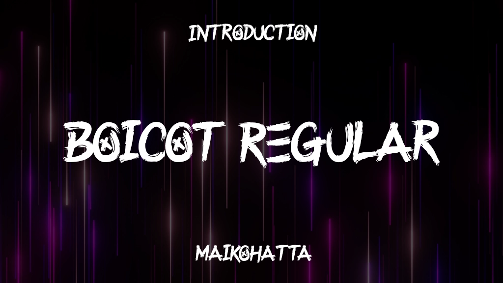 Boicot Regular Font Sample Image 1