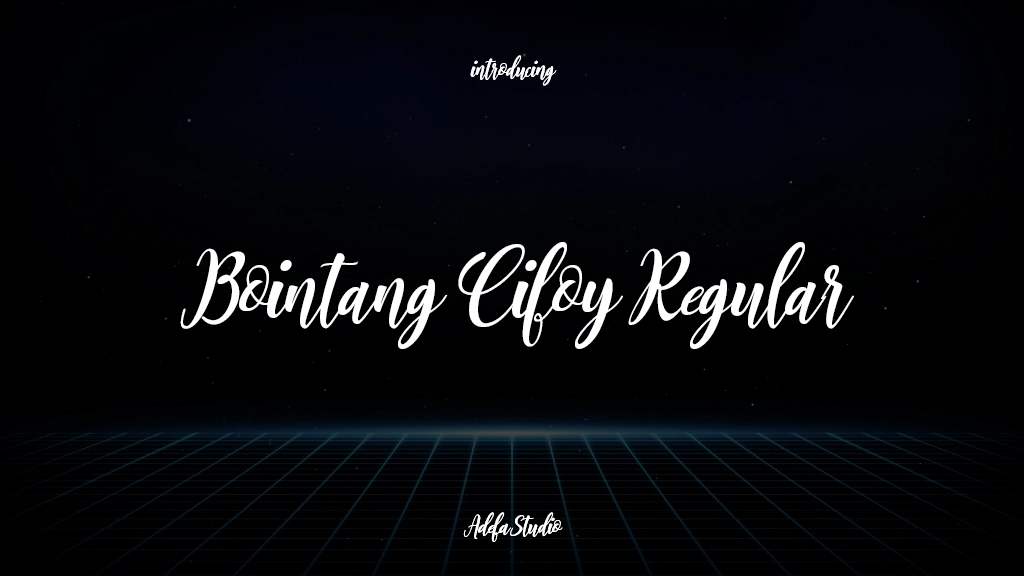 Bointang Cifoy Regular 字体样本图像  1