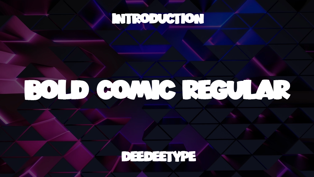 Bold Comic Regular Font Sample Image 1