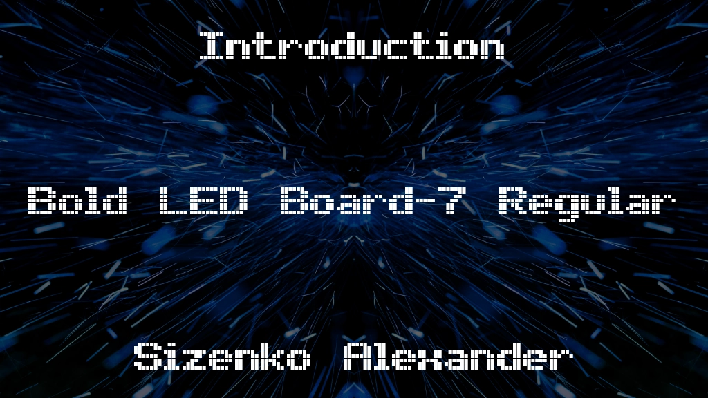 Bold LED Board-7 Regular Font Sample Image 1