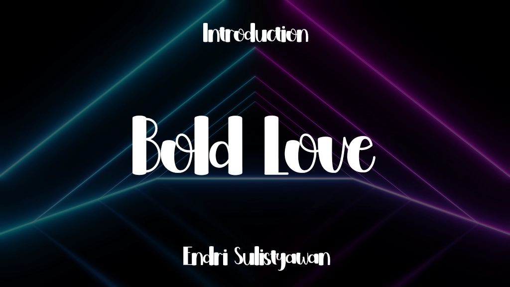 Bold Love - Personal Use Regular Font Sample Image 1