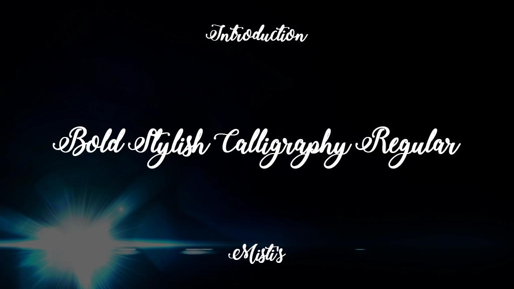 Bold Stylish Calligraphy Regular Font Sample Image 1