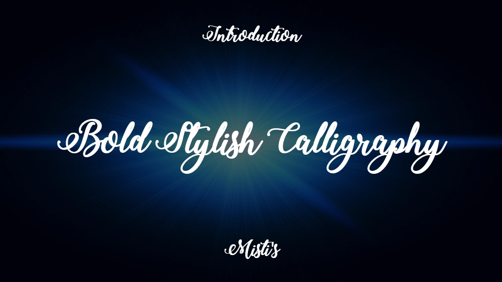 Bold Stylish Calligraphy Font Sample Image 1