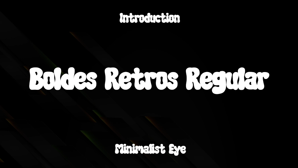 Boldes Retros Regular Font Sample Image 1