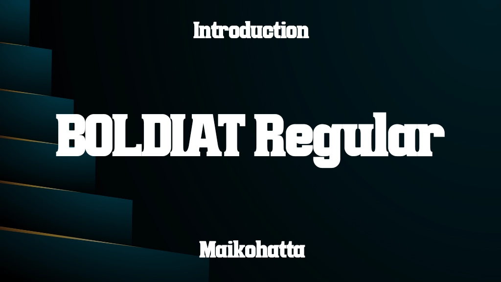 BOLDIAT Regular Font Sample Image 1