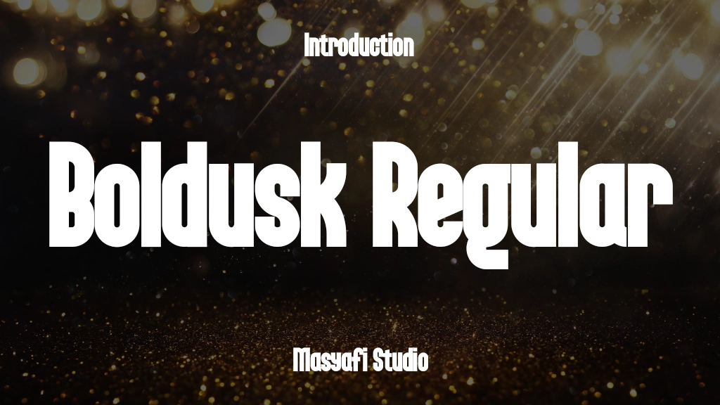 Boldusk Regular Font Sample Image 1