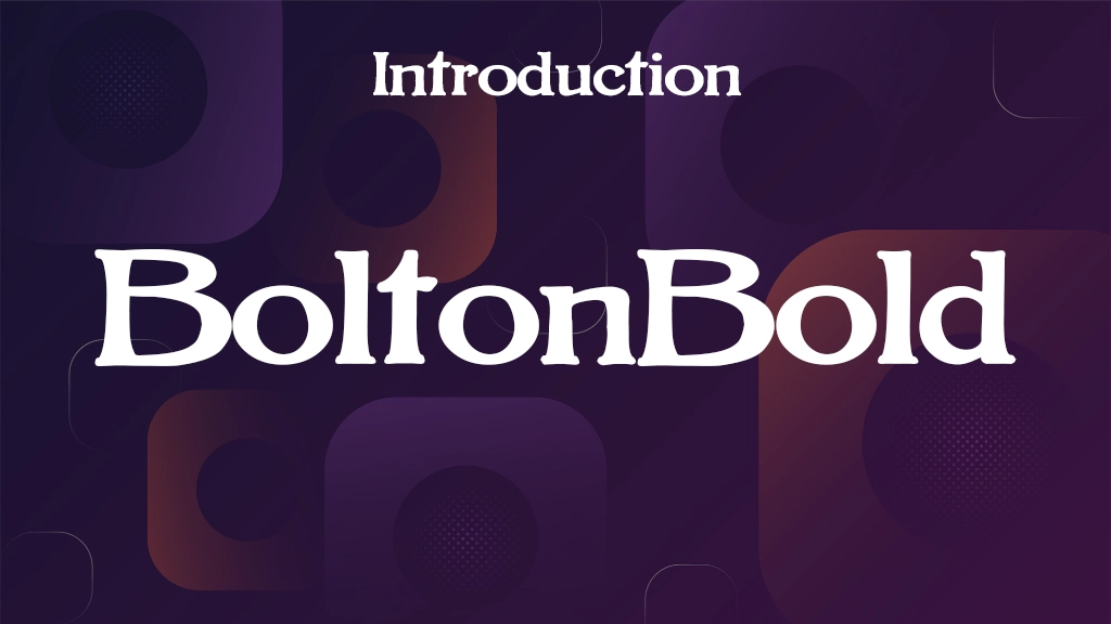 BoltonBold Font Sample Image 1