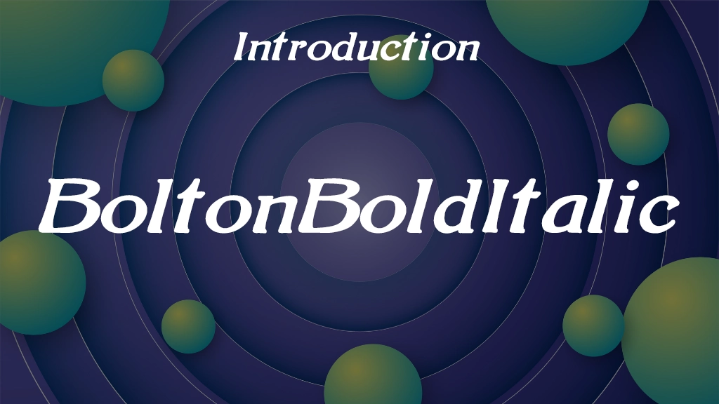 BoltonBoldItalic Font Sample Image 1