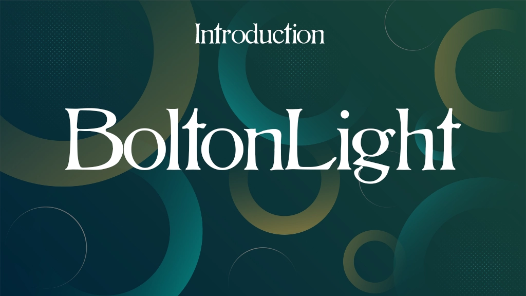 BoltonLight Font Sample Image 1