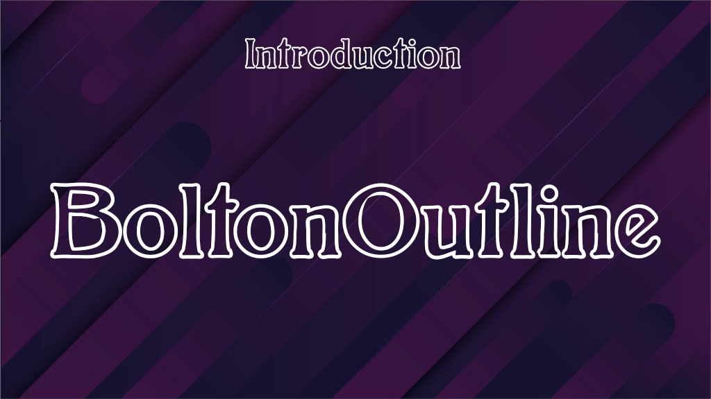 BoltonOutline Font Sample Image 1