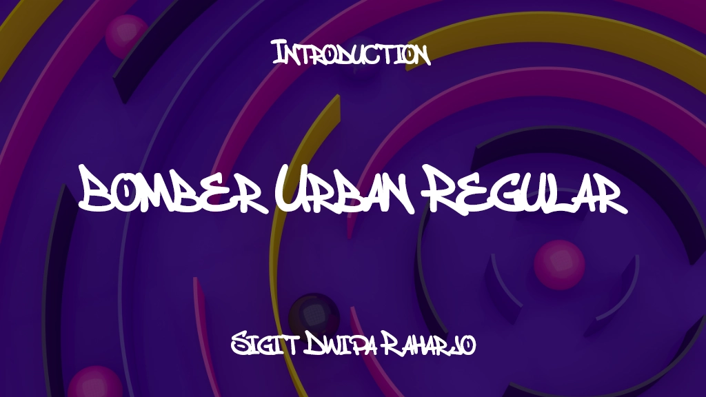 Bomber Urban Regular Font Sample Image 1