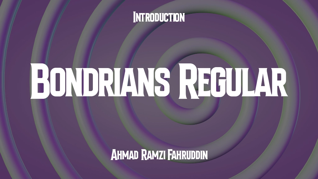 Bondrians Regular Font Sample Image 1