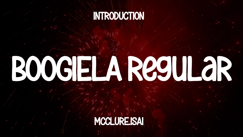 BOOGIELA Regular Font Sample Image 1