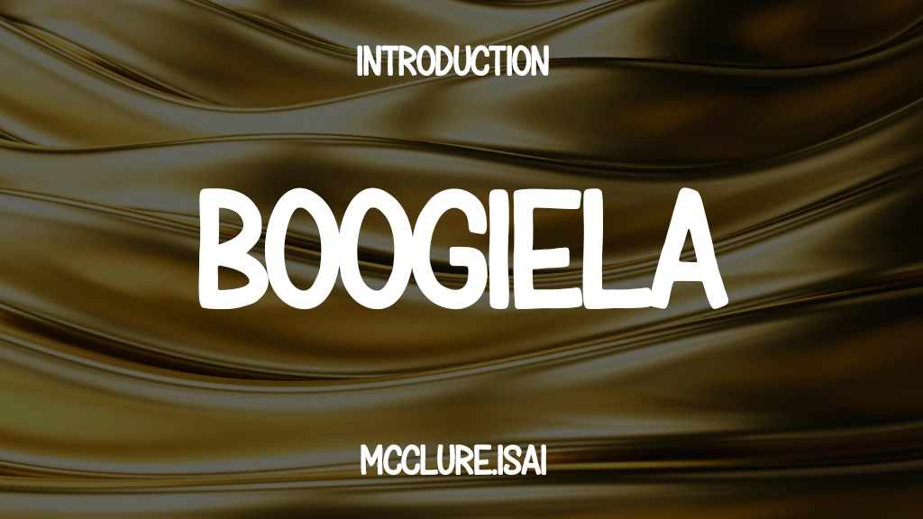 BOOGIELA Font Sample Image 1