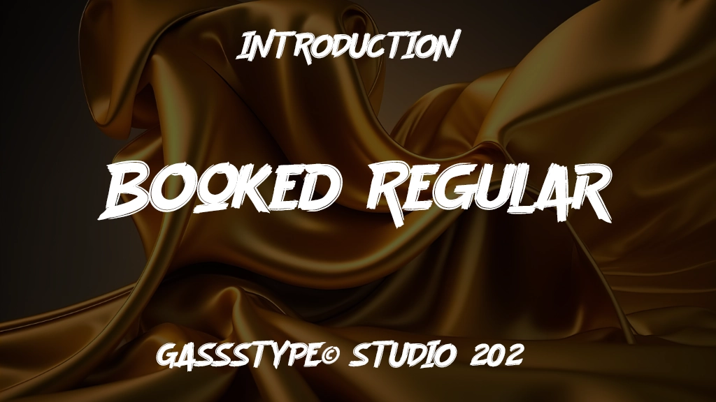 Booked Regular Font Sample Image 1