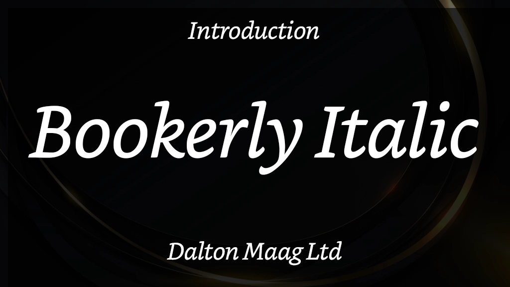 Bookerly Italic Font Sample Image 1