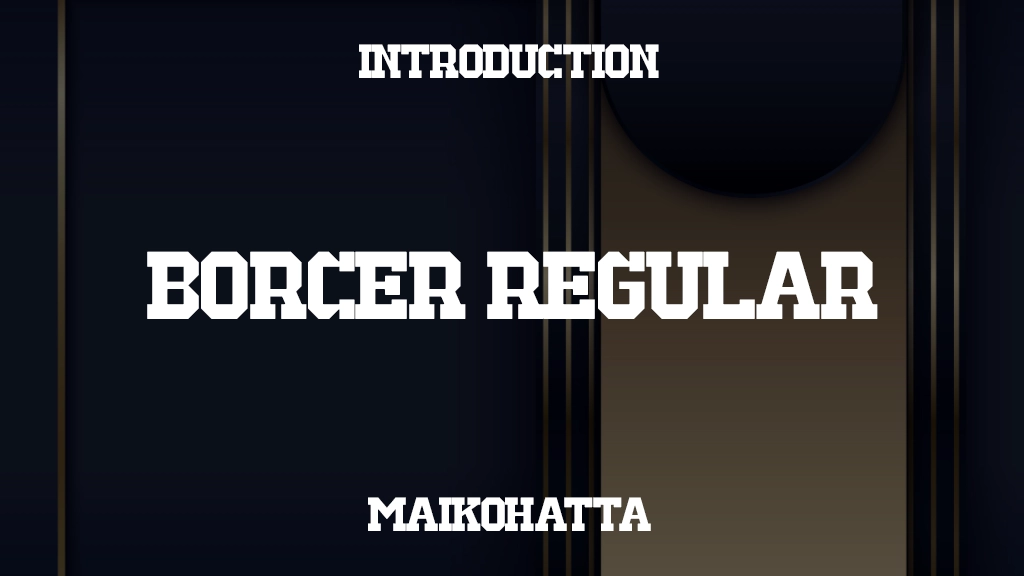 Borcer Regular Font Sample Image 1