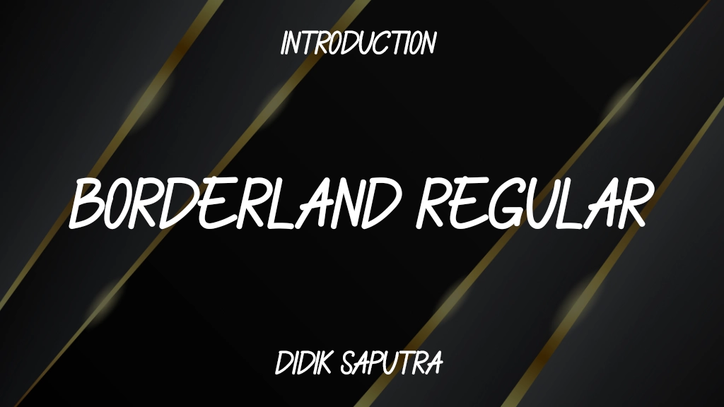 Borderland Regular Font Sample Image 1