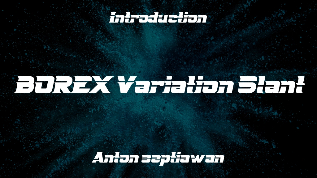 BOREX Variation Slant Font Sample Image 1