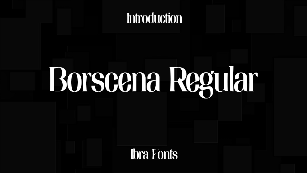 Borscena Personal Use Regular Font Sample Image 1