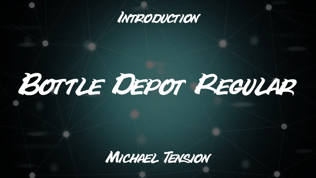 Bottle Depot Regular Font Sample Image 1