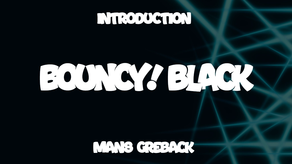 Bouncy Black PERSONAL USE ONLY Font Sample Image 1