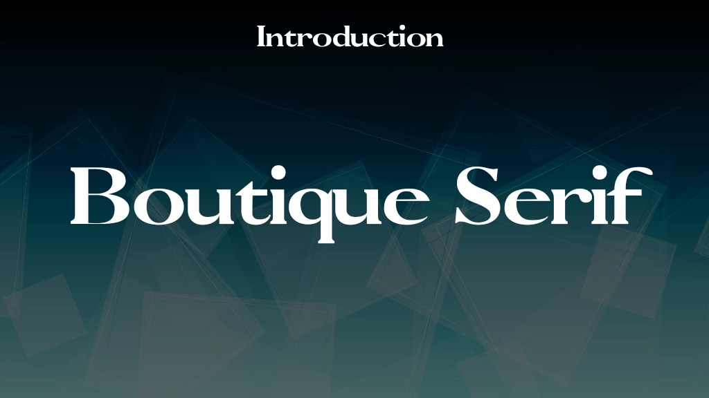 Boutique Serif Font Sample Image 1