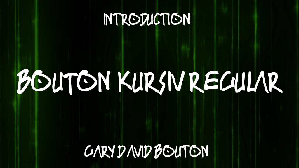 BOUTON Kursiv Regular Font Sample Image 1