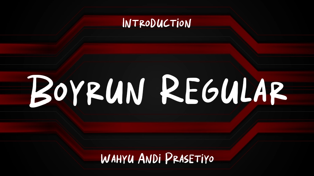 Boyrun Regular Font Sample Image 1