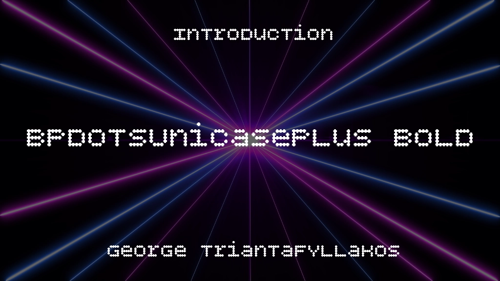 BPdotsUnicasePlus Bold Font Sample Image 1